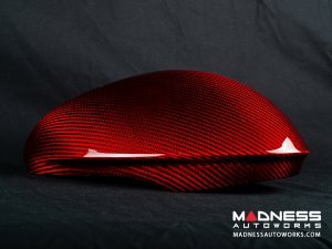 Alfa Romeo Giulia Mirror Covers - Carbon Fiber - Full Replacements - Red Candy Alfa Romeo Giulia Mirror Covers - Carbon Fiber - Full Replacements - Red Candy